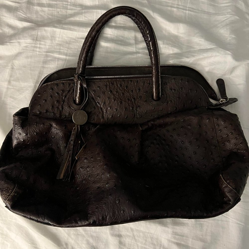 Furla ostrich bag/briefcase